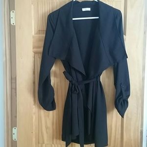 Rosette wrap shirt/ jacket